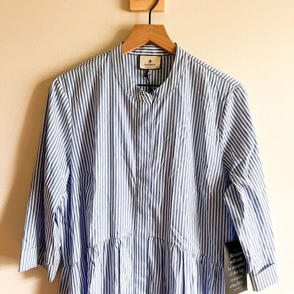 New Tuckernuck Blue Stripe Royal Shirt Dress Size XL - Picture 6 of 9
